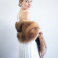 Honey Brown Faux Fur Shawl (Lilian LBrw03)