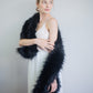 Black Wedding / Bridal Faux Fur Shawl (Lilian Blk03)