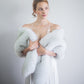 Light Gray / Silver Fur Shawl (Lilian LGry01)