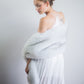 Light Gray / Silver Faux Fur Shawl (Lilian SGry01)
