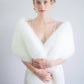 Bridal Ivory White Fur Shawl (Lilian Wht01)