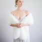 Bridal Ivory White Fur Shawl (Lilian Wht01)