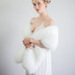 Bridal Ivory White Fur Shawl (Lilian Wht01)