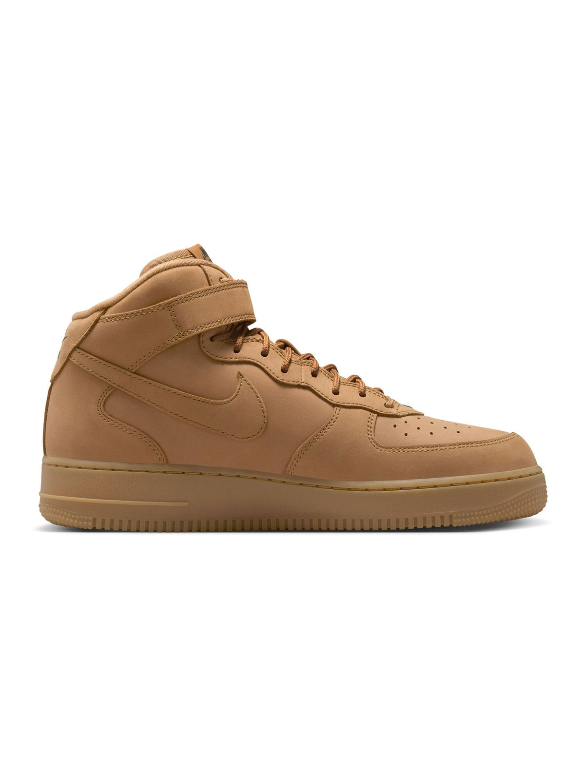 Nike Men's Air Force 1 Mid - Flax men's footwear in a tan mid-top sneaker design