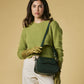 Ottavia (green) - Italian calf leather women's crossbody bag (with shoulder strap)