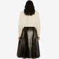 Women’s White RAF Aviator Sheepskin Shearling Leather Bomber Jacket