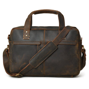 Perkins Buffalo Leather Office Briefcase from Classy Leather Bags, featuring durable buffalo leather and a professional design.
