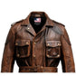 Men’s Military Style Vintage Leather Jacket