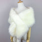 Ivory / White Fur Shawl (Lilian Ivy03)