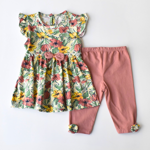 Wildflower Heart Girls Casual Set - Farnelli