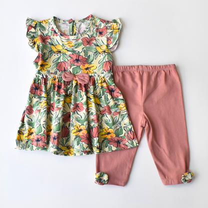 Wildflower Heart Girls Casual Set - Farnelli
