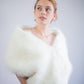 Ivory Bridal Faux Fur Shawl (Lilian Ivy03)
