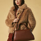Cecilia (brown) - Italian calf leather women's handbag (with shoulder strap)
