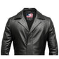 Men’s Black Long Leather Coat