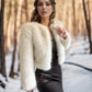 Beige Faux Fur Bridal Jacket (Anna Bei07)