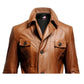 Men Stylish Brown Leather Coat – Men Leather Coat