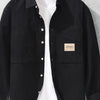 Men's Long Sleeve Button-Up Shirt - Black