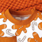 Children's Gingerbread Man Print Long Sleeve Outfit Set - Farnelli