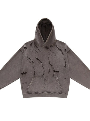 Men's Distressed Long Sleeve Hoodie - Farnelli