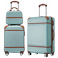HouseOfZazla white 3-piece hardshell luggage set with TSA locks