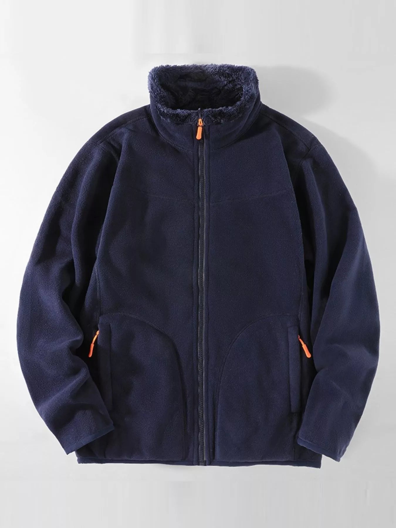 Men's Plus Size Fleece Lined Full Zip Sweatshirt - Farnelli