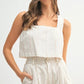 MABLE Square Neck Crop Top and Shorts Set - Farnelli