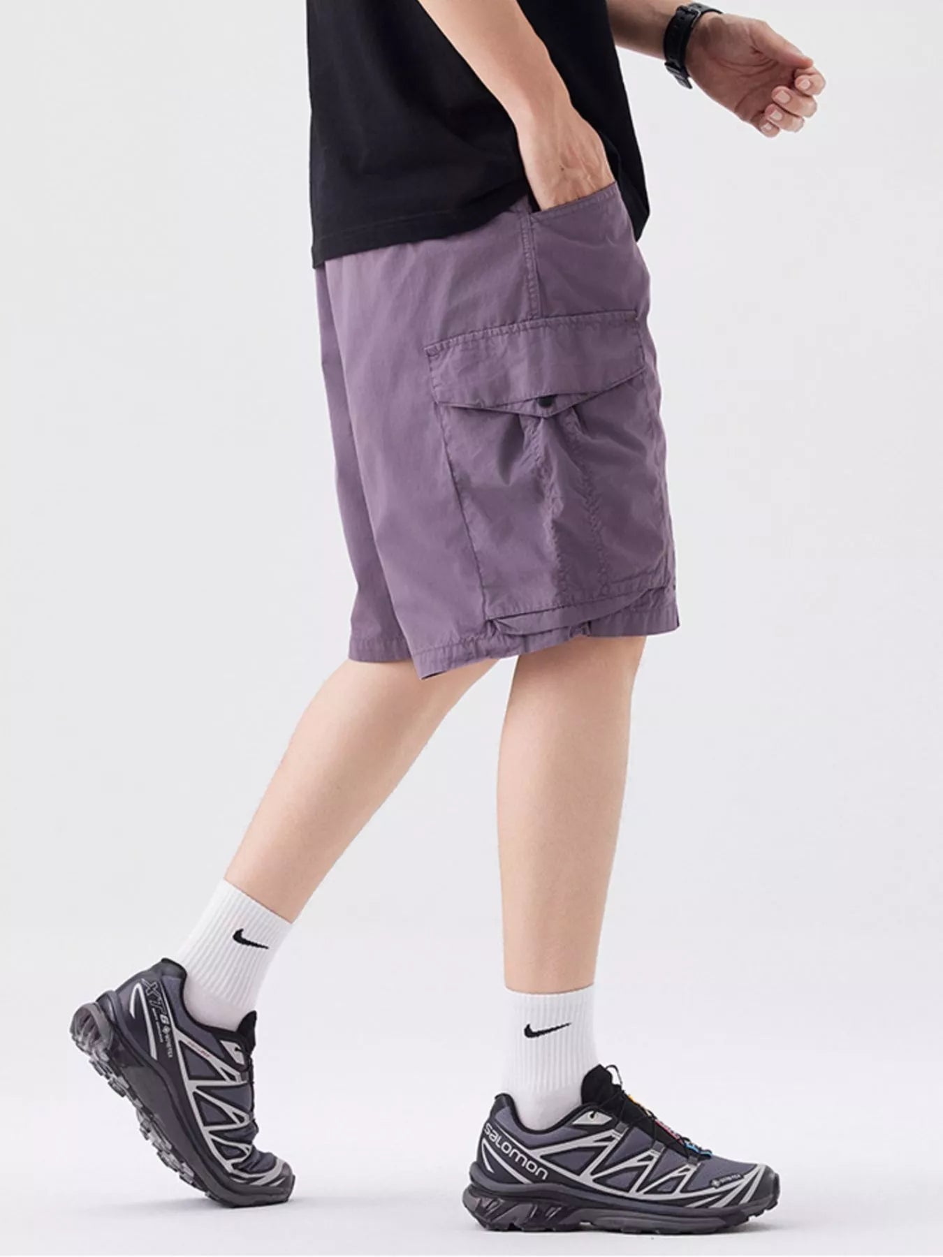 Men's Full Size Drawstring Cargo Shorts Plus Size - Farnelli