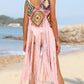 Fringe Spaghetti Strap Cover-Up - Farnelli
