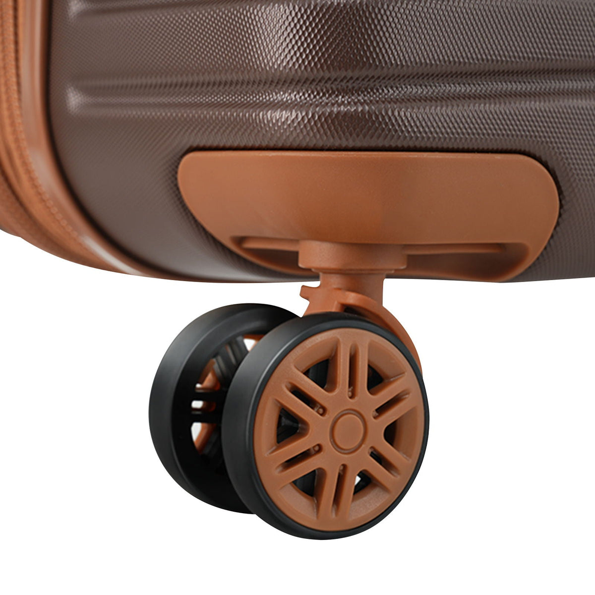 HouseOfZazla 4-piece hard shell luggage set with spinner wheels in multiple colors