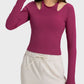 Millennia Halter Neck Long Sleeve Sporty Top - Farnelli