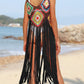 Fringe Spaghetti Strap Cover-Up - Farnelli