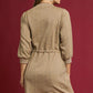 Umgee Drawstring Cable Knit Mini Dress with Pockets - Farnelli