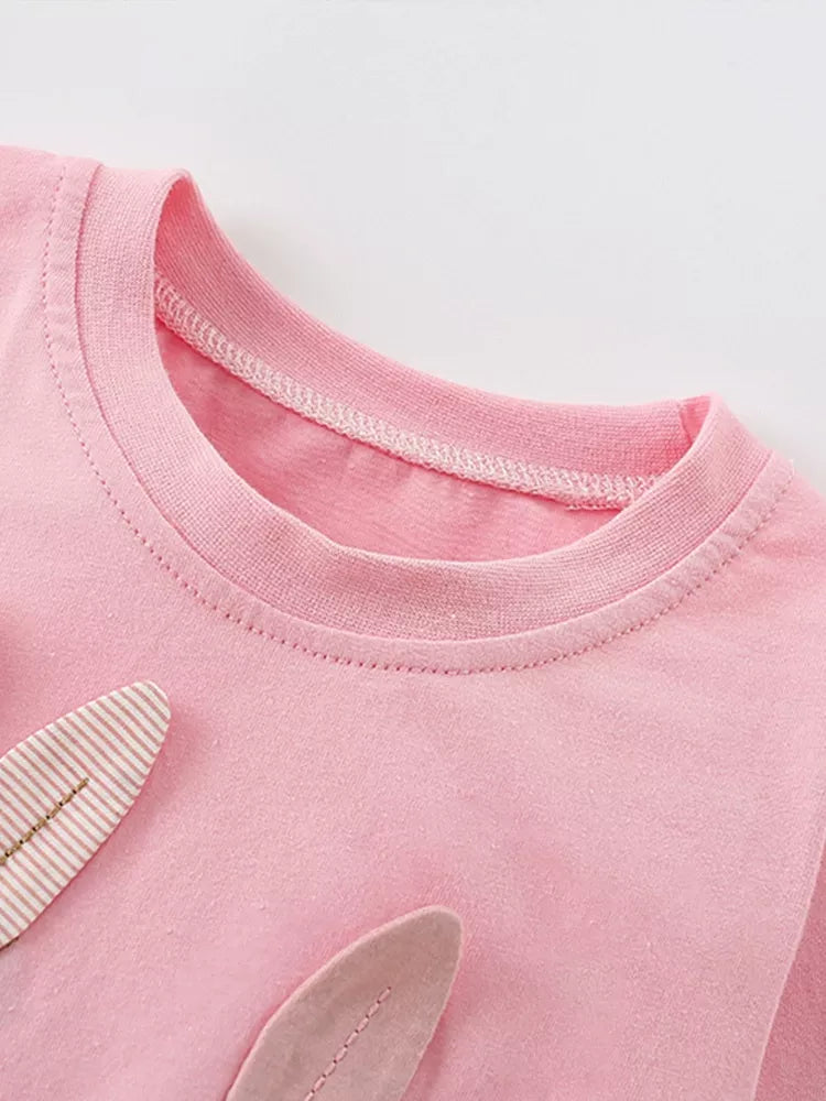 Children's Bunny Applique Long Sleeve T-Shirt - Farnelli