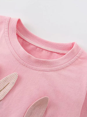 Children's Bunny Applique Long Sleeve T-Shirt - Farnelli