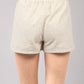 VERY J Drawstring Elastic Waist Linen Shorts - Farnelli