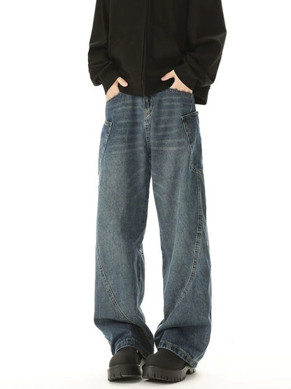 Men's Wide-Leg Relaxed Fit Jeans - Farnelli