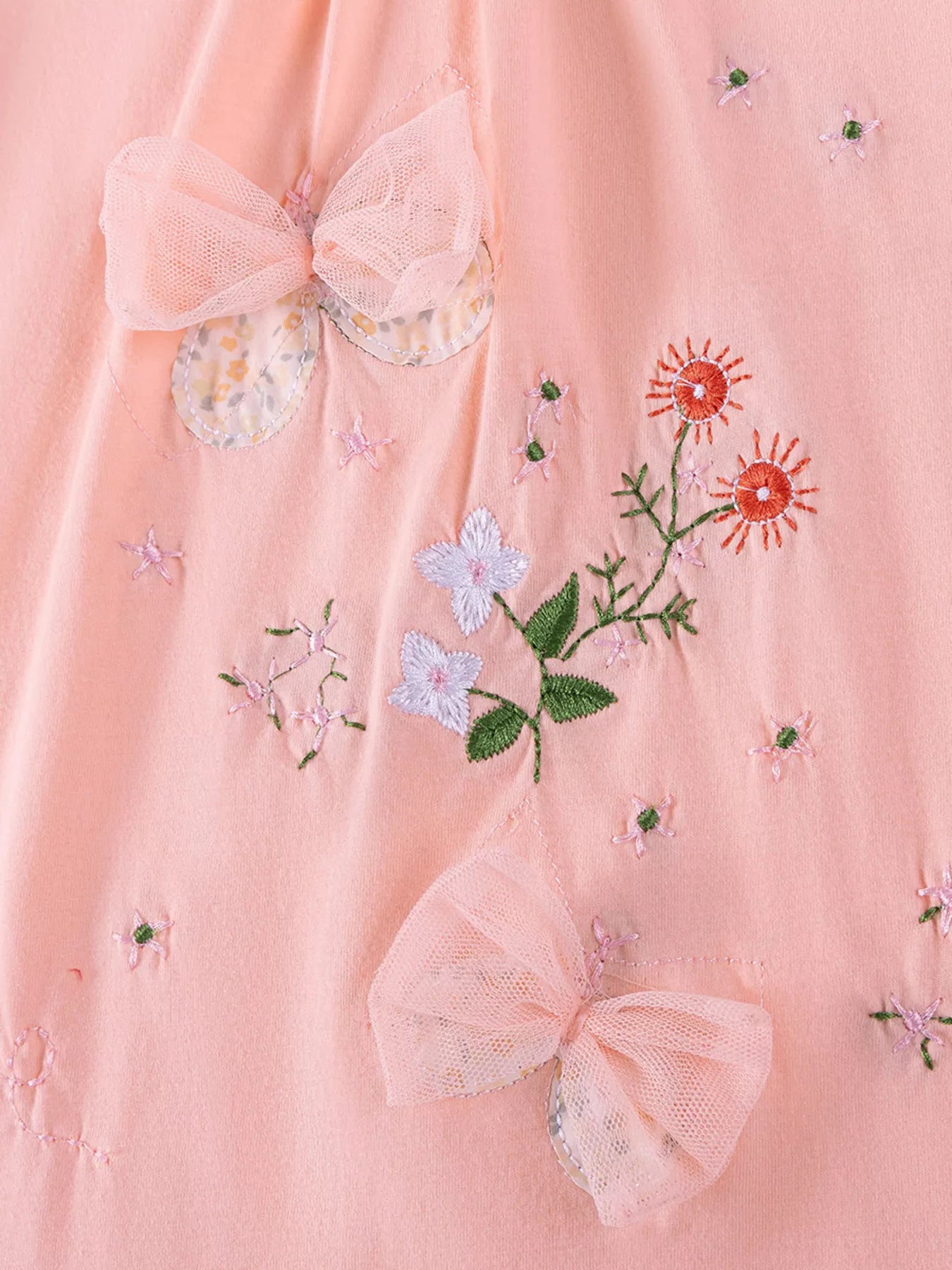 Children's Ruffled Hem Short Sleeve Dress - Farnelli
