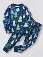 Children's Christmas Tree Long Sleeve Pajama Set - Farnelli
