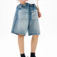 Men's Washed Loose Fit Denim Shorts - Farnelli