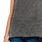 Zenana Double Gauze Raw Edge Acid Washed Tank - Farnelli