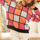 BiBi Multi Color Checker Pattern Sweater - Farnelli