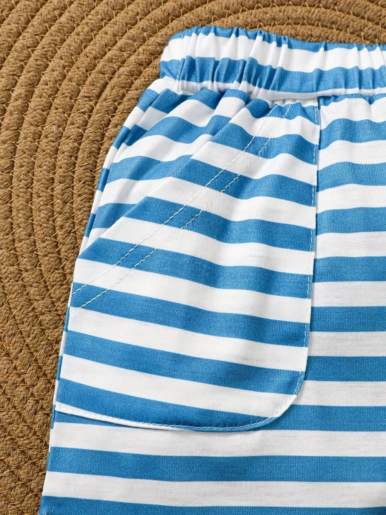 Children's Dinosaur Print Tee & Striped Shorts Set - Farnelli