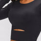 Millennia Long Sleeve Cropped Top With Sports Strap - Farnelli