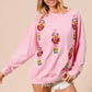BiBi Sequin Nutcrackers Embroidery Christmas Sweatshirt - Farnelli
