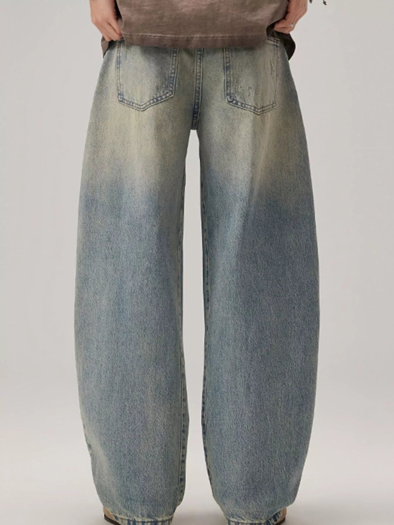 Men's Wash Wide Leg Jeans - Farnelli