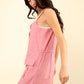 VERY J Half Button Drawstring Sleeveless Romper - Farnelli