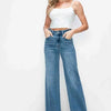 bytos Full Size High Rise Wide Leg Jeans with Pockets - Medium