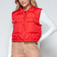 Snobbish Snap Down Quilted Crop Vest - Farnelli