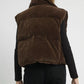 Umgee Sherpa-Lined Zip Vest with Drawstring Hem - Farnelli