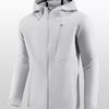 Men's Plus Size Lightweight Hooded Zip Up Jacket - Light Gray